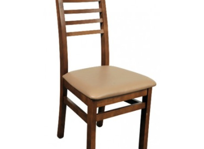 Set 4x Sessel Stuhl Design Holz Leder Polster Stühle Gastro Esszimmer